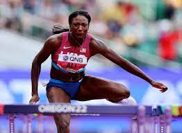 Image of a runner in a hurdles race